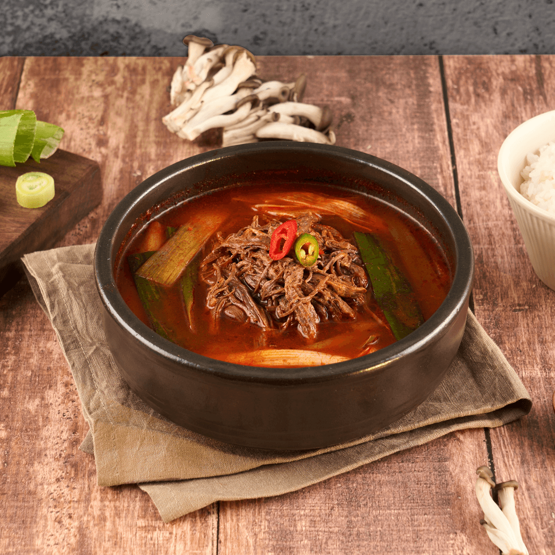 우심적 국내산 한우 양지 육개장 해장국 밀키트 800g 1팩