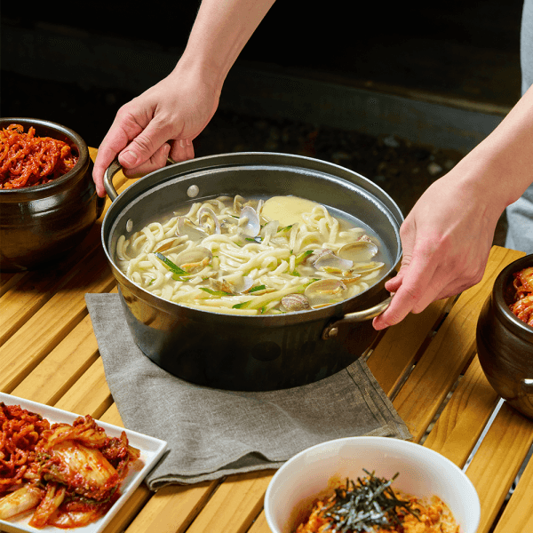 밀밭명가 바지락칼국수 밀키트 2~3인분 캠핑 음식 맛집 음식 자가제면 당일제조