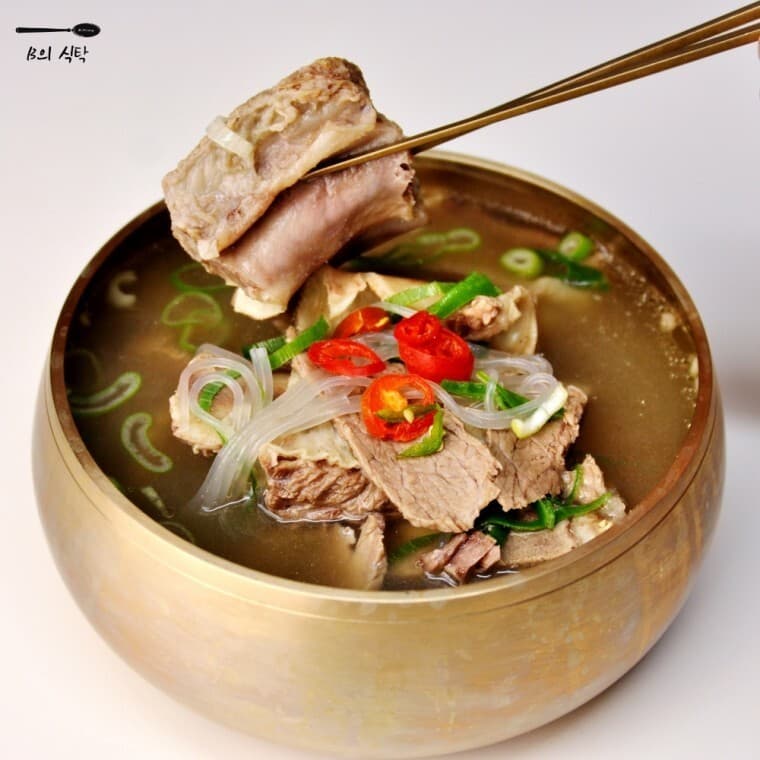 마치마자 B의식탁 왕 소 고기 갈비 갈비탕 육수 국 밀키트
