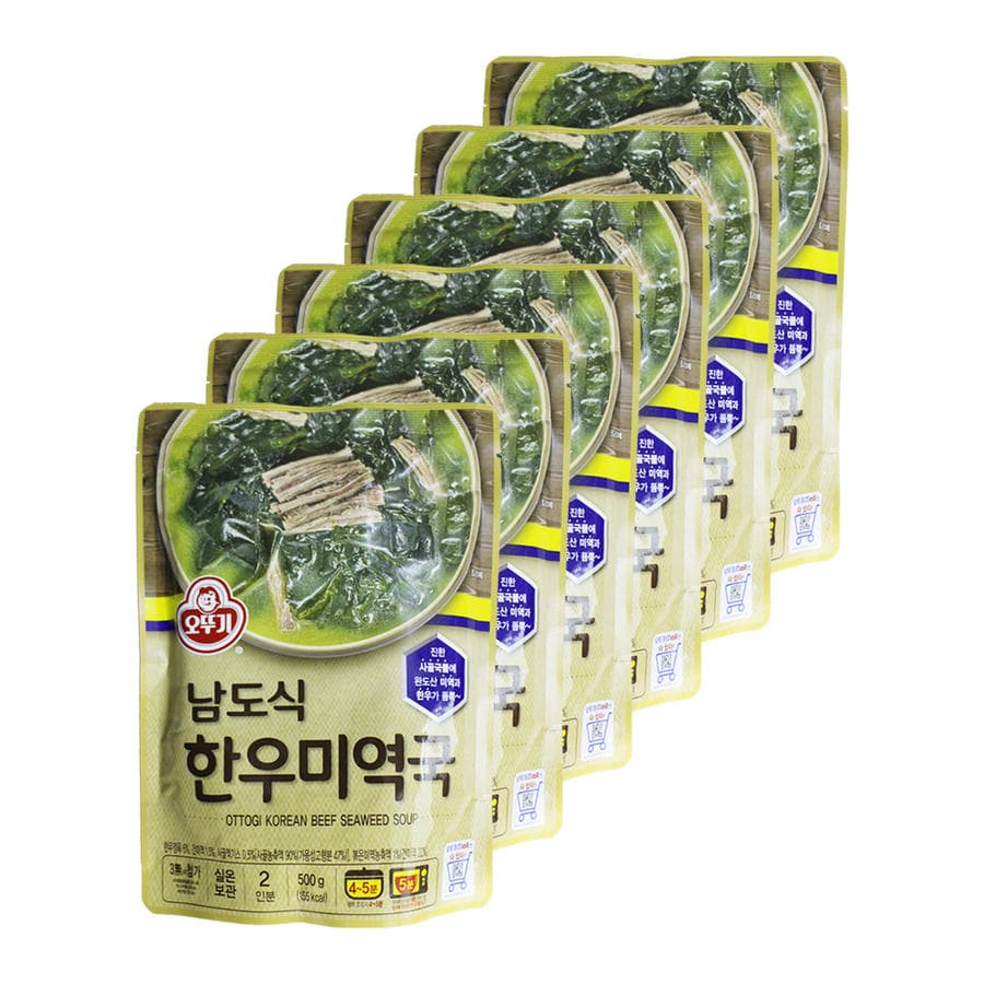 오뚜기 남도식 한우 미역국 500g 6개 즉석국 즉석탕 간편식