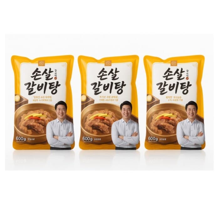 정품 장사의신 장신몰 순살 갈비탕 보양식 밀키트 뼈없는갈비탕 600 g 3봉지 3개 600g