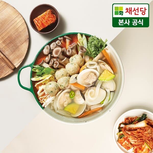 채선당 채선당 굴림만두전골+백합칼국수 밀키트 세트