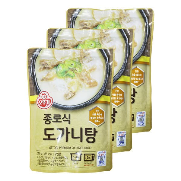 오뚜기 오뚜기 종로식 도가니탕 500g 3개 즉석국 탕 간편식