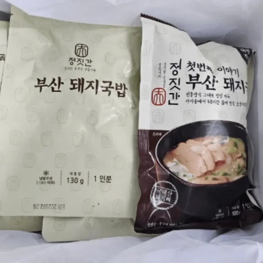 정짓간 부산 돼지국밥 630g(육수 500g+국밥고기 130g) 4개 해장국 밀키트 캠핑요