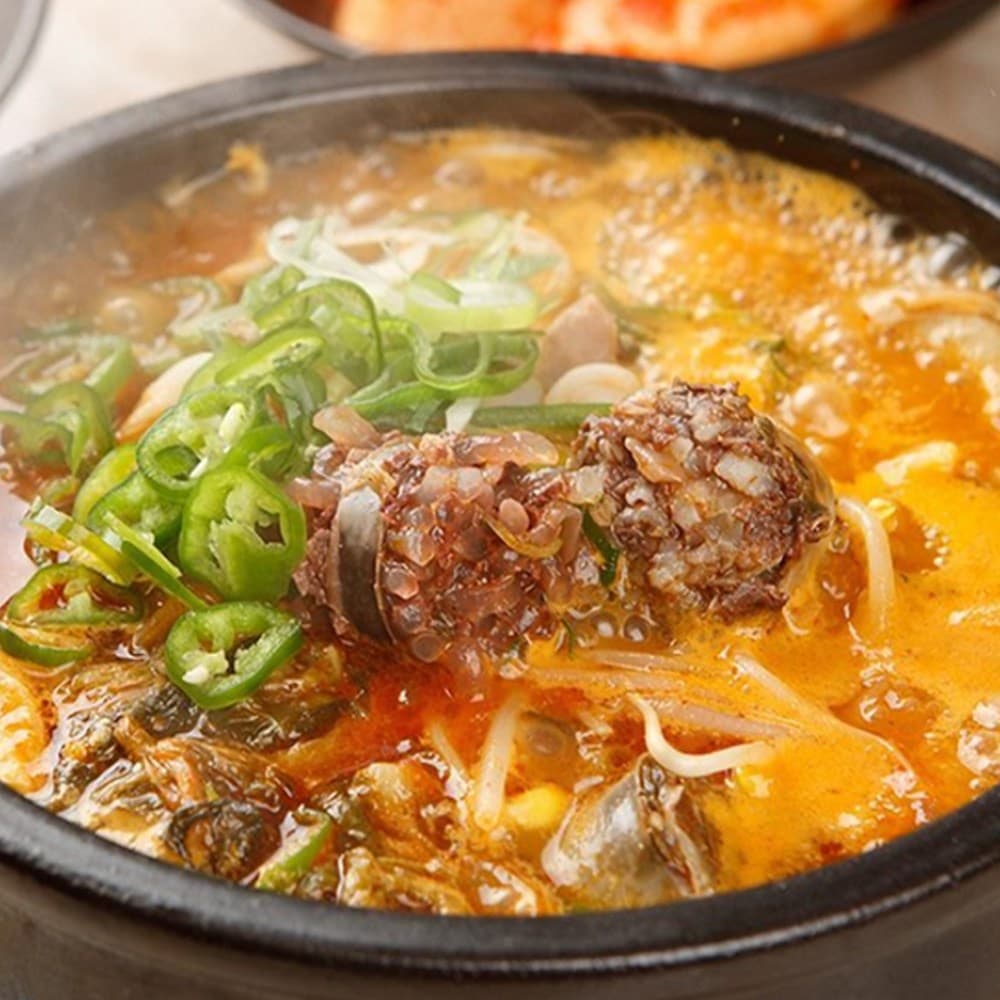 즉석 순대 국밥 밀키트 150g 6개 (담백한맛3개+얼큰한맛3개) 900g 1세트