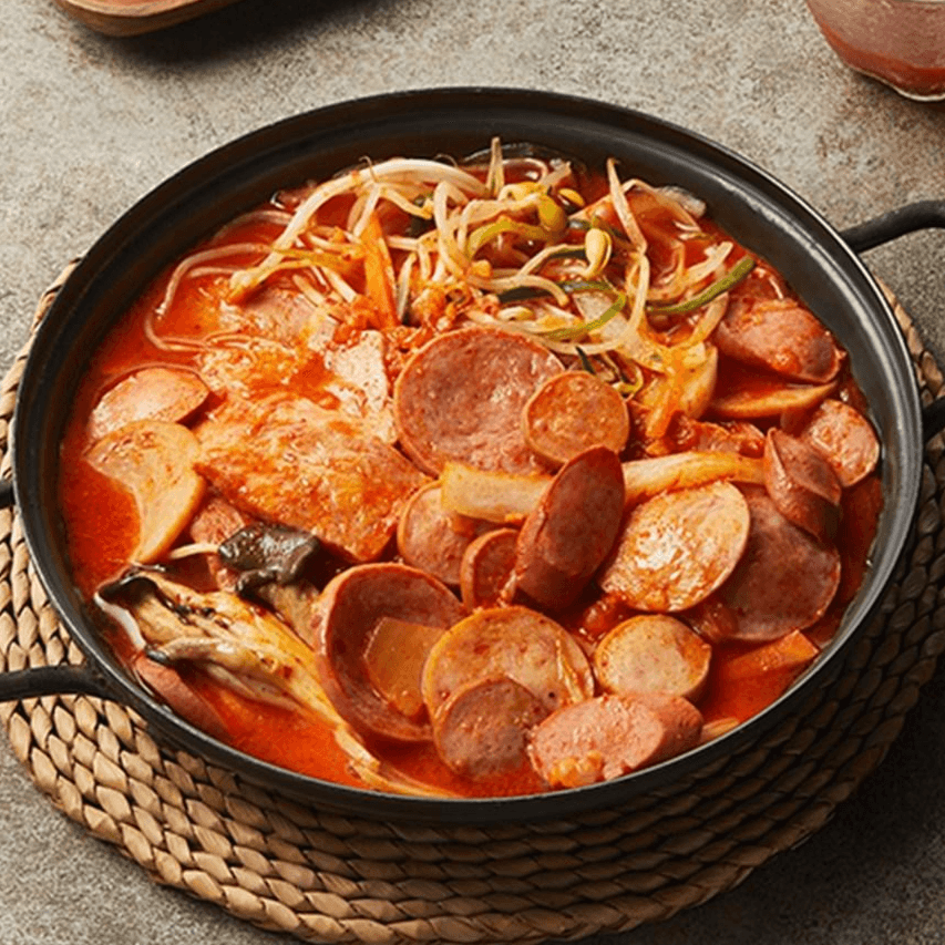 쿡솜씨 햄가득부대찌개 밀키트 캠핑 음식 요리(국내산 돈육 3종햄) 510g 1세트