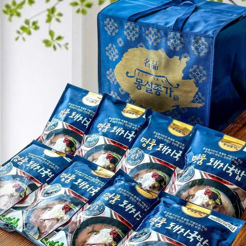 [선물세트] 부산 아미동 몽실종가 돼지국밥 8인분 선물세트 국내산 돼지고기 캠핑음식 밀키트