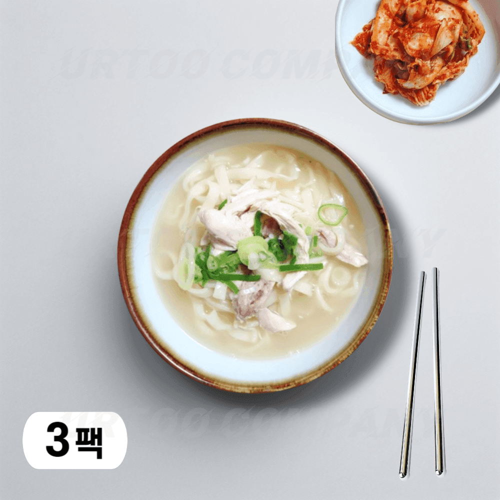 일산교자 수제 닭칼국수 밀키트 3팩 (4.5인분) + 겉절이 김치