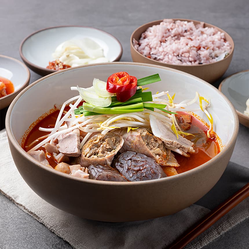 [신라면 맵기] 내맘대로 순대국 밀키트 1kg - 사골 육수 살코기 순대 가득 강동구 국밥 맛집