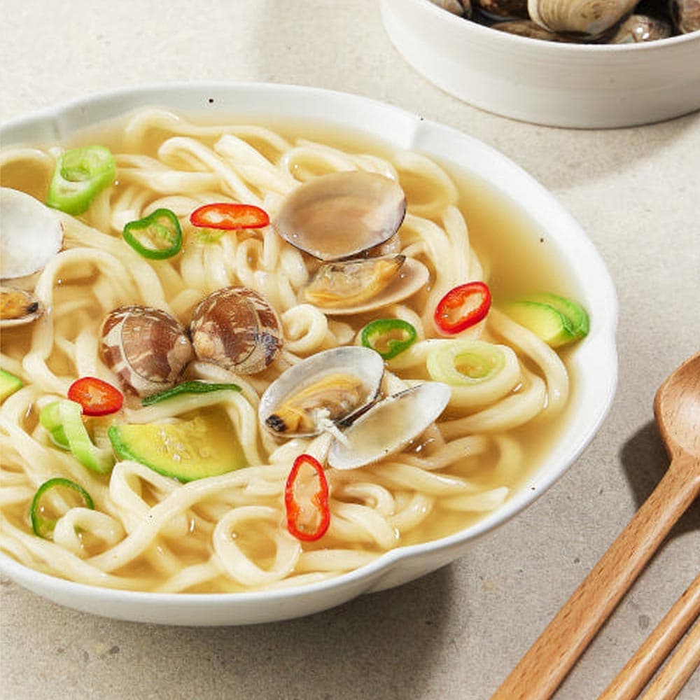 고봉 바지락 칼국수 밀키트 1인분 세트 (면+육수+바지락)