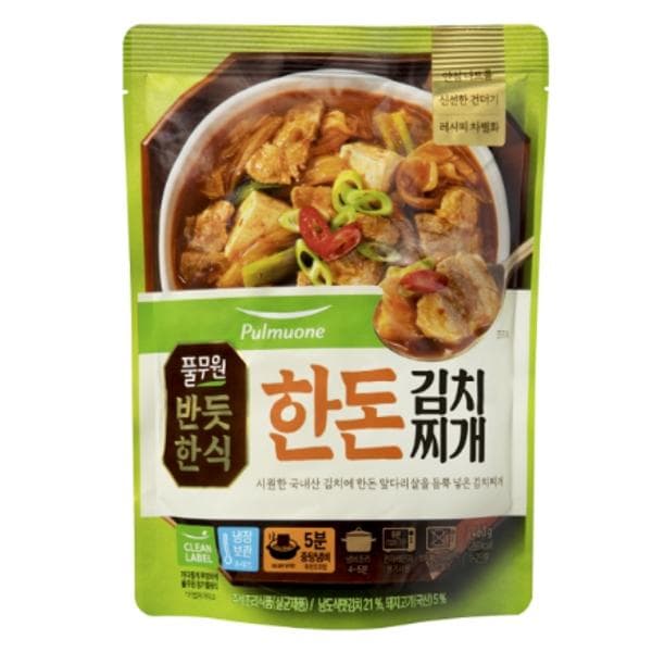 풀무원 간편국 밀키트 자취생 [반듯한식] 한돈 김치찌개 460g