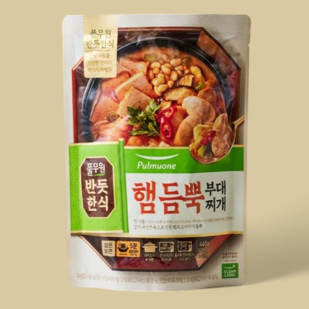 풀무원 간편국 밀키트 자취생 [반듯한식]햄듬뿍 부대찌개(실온) 460g