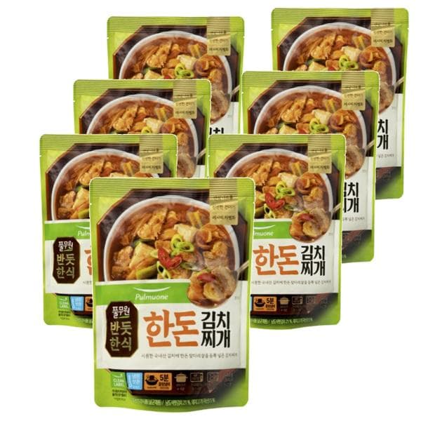 풀무원 [반듯한식] 한돈 김치찌개 간편국 밀키트 자취생 460g 7개