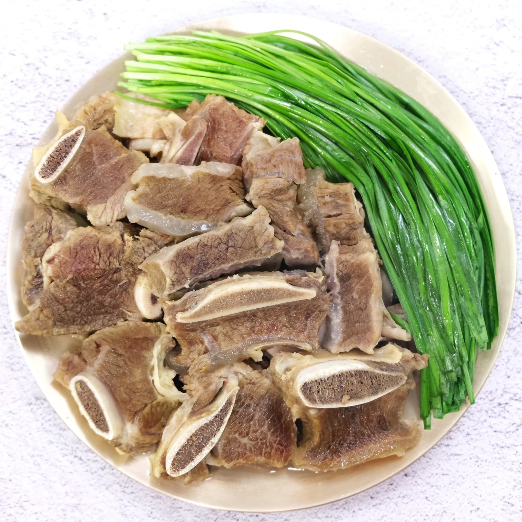 소갈비수육전골 2-3인, 갈비육수 부추소스 포함, 캠핑 음식 요리 찜 탕 밀키트