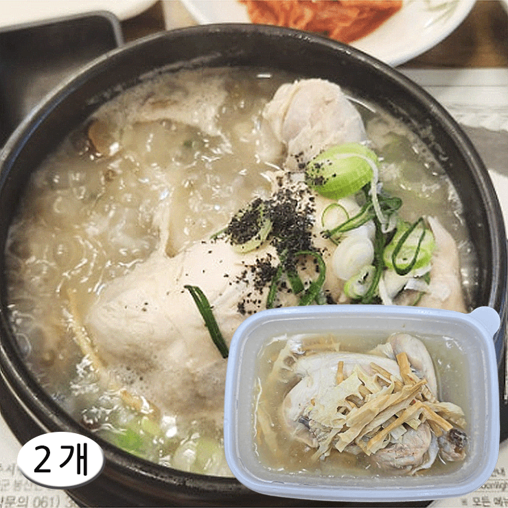 100년 전통 죽순 삼계탕 밀키트 4인분(2.4kg) 냉장 영계닭 + 녹두 + 찹쌀