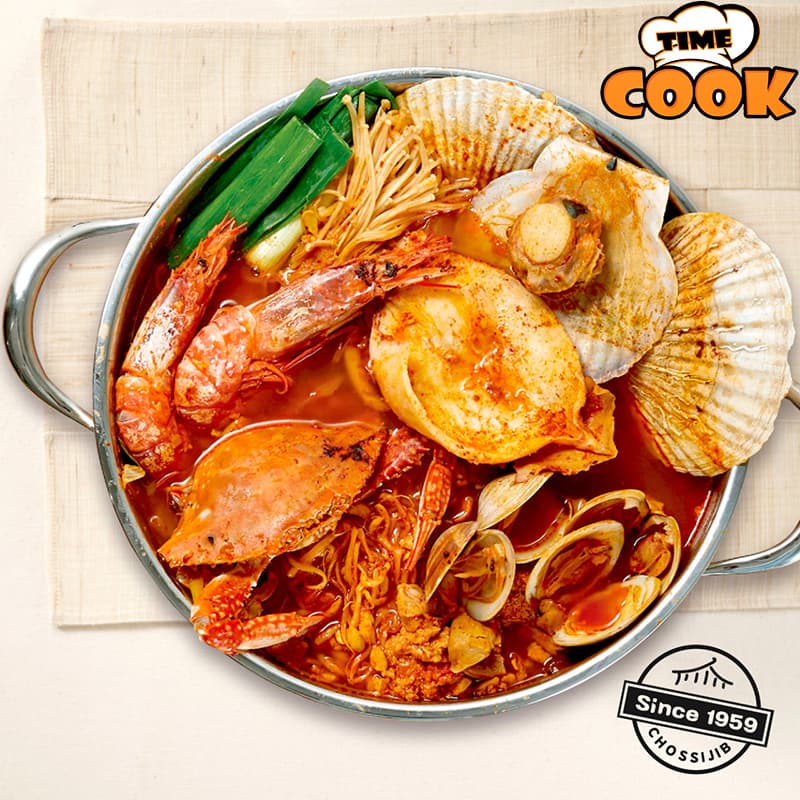 [타임쿡] 궁중 해물탕 2.5kg 3-4인분 부산 백년가게 조씨집 캠핑 밀키트