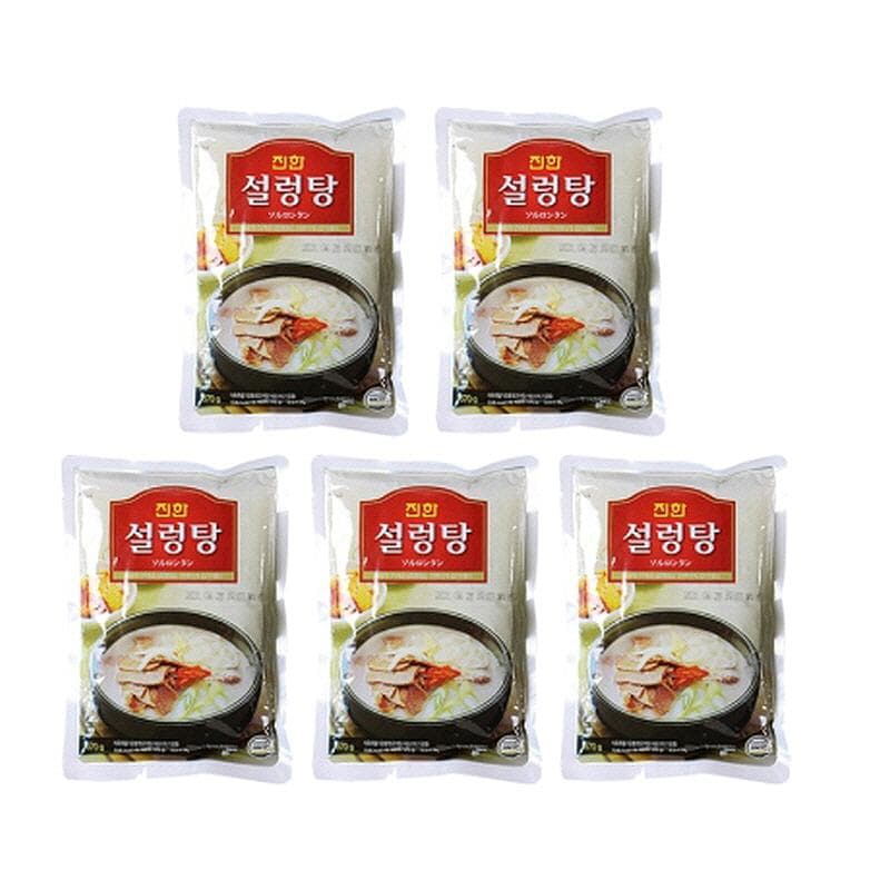 설렁탕 캠핑음식 570g 5개 양지 사골육수 밀키트 간편식