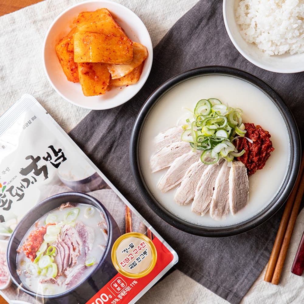 [국밥밀키트] 100% 국산 돼지고기 사용 목촌 돼지국밥 600g 1팩(양념장 포함)