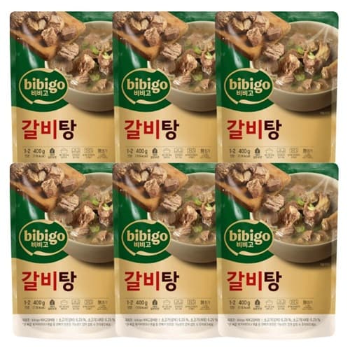 코스트코 뼈없는 살코기 맛있는 즉석 간편 전자렌지 씨제이 비비고 갈비탕 400g 6개