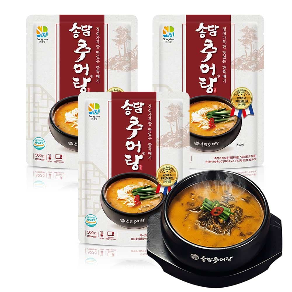 송담추어탕 추어살 듬뿍 싱싱한 재료 더 진하고 구수한 영양식 간편식 3개 500g