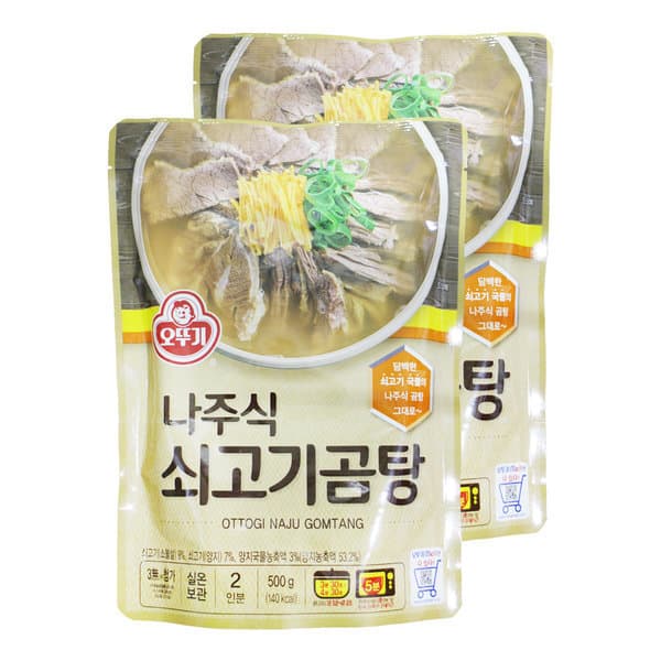오뚜기 오뚜기 나주식 쇠고기곰탕 500g 2개 즉석국 탕 간편식