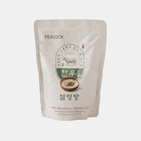 피코크 피코크 한우100% 설렁탕 500g 1개 캠핑 요리 밀키트 간편식