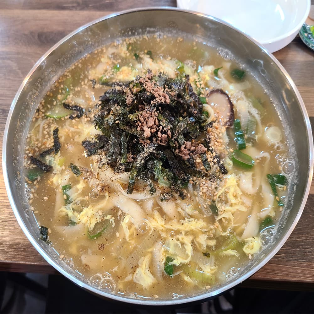 맑은 칼국수 강릉맛집 밀키트 2인분 캠핑요리 고소한