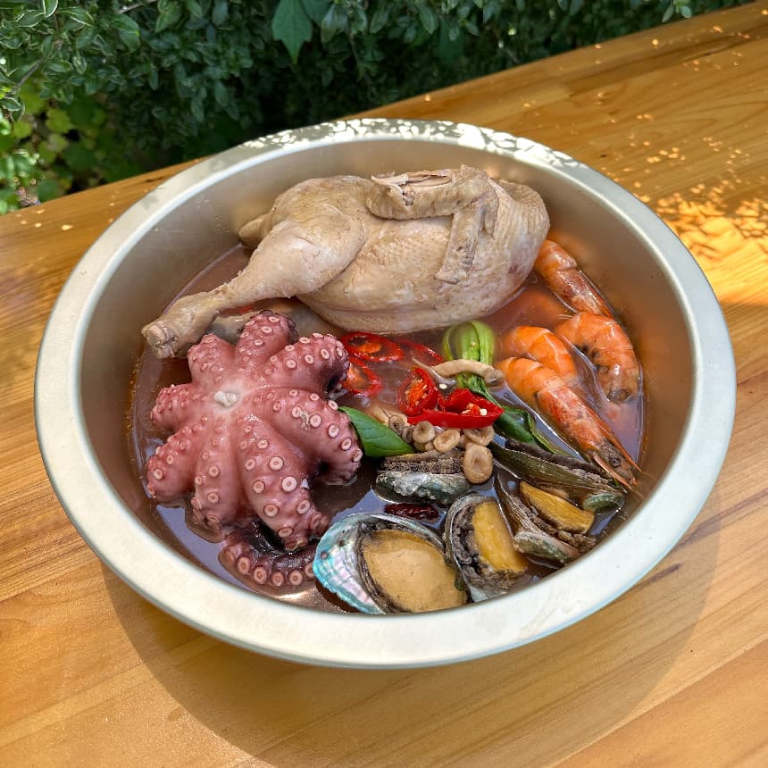 바로먹는 통큰 해신탕 밀키트 3인분 캠핑요리 초복 중복 말복 삼계탕 몸보신