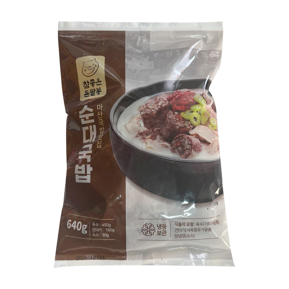 참좋은 돈팔봉 순대국밥 640g 냉동 밀키트 고기많은 캠핑 간단요리 간편국 얼큰한 해장
