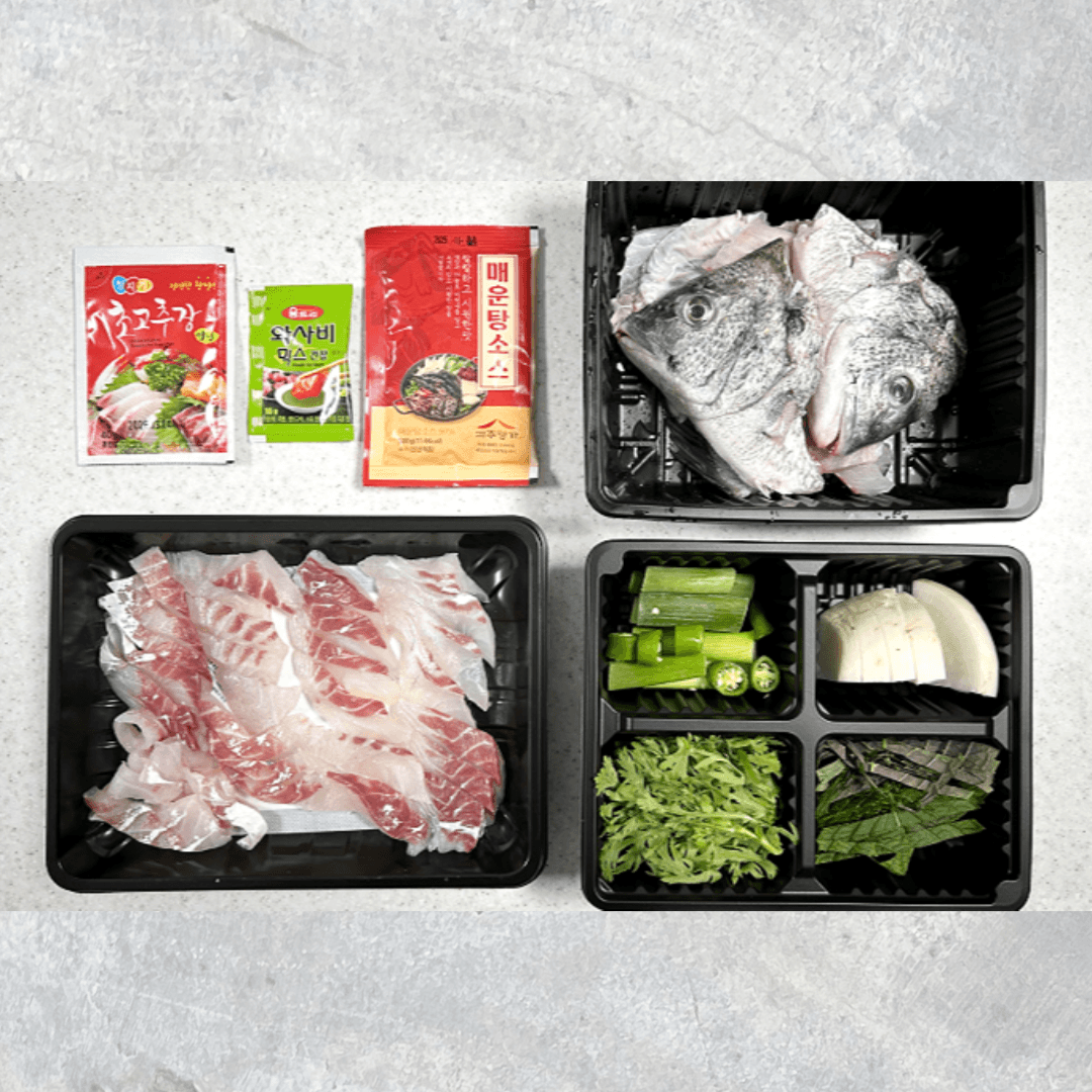 국내산 자연산 감성돔 회 매운탕 밀키트 집밥 2인 3인